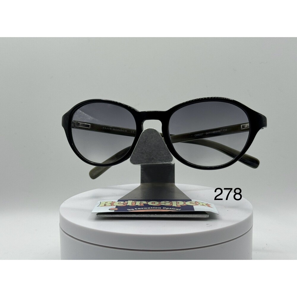 Vintage Y2K Sunglasses NOS Round Grey Fade/Black Plastic  Club Monaco 6007